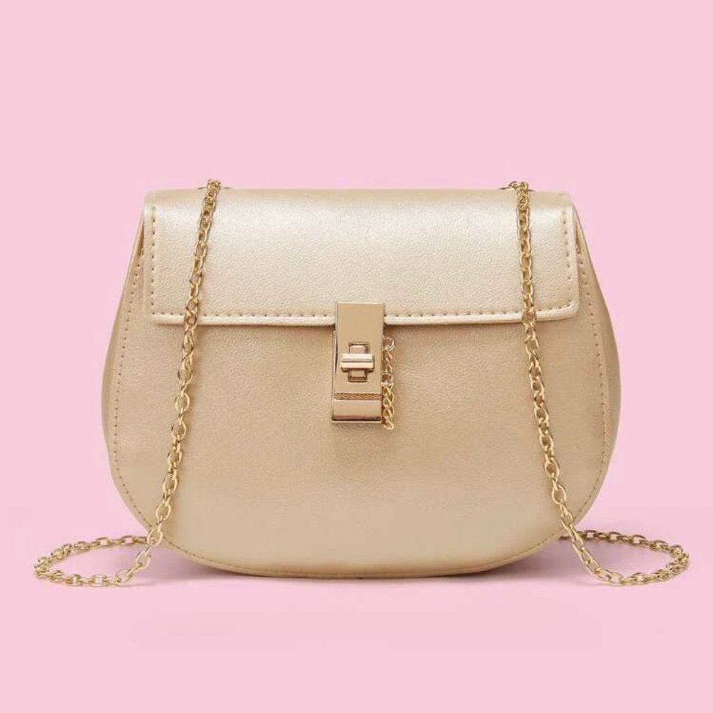 Champagne Gold Boho Saddle Bag